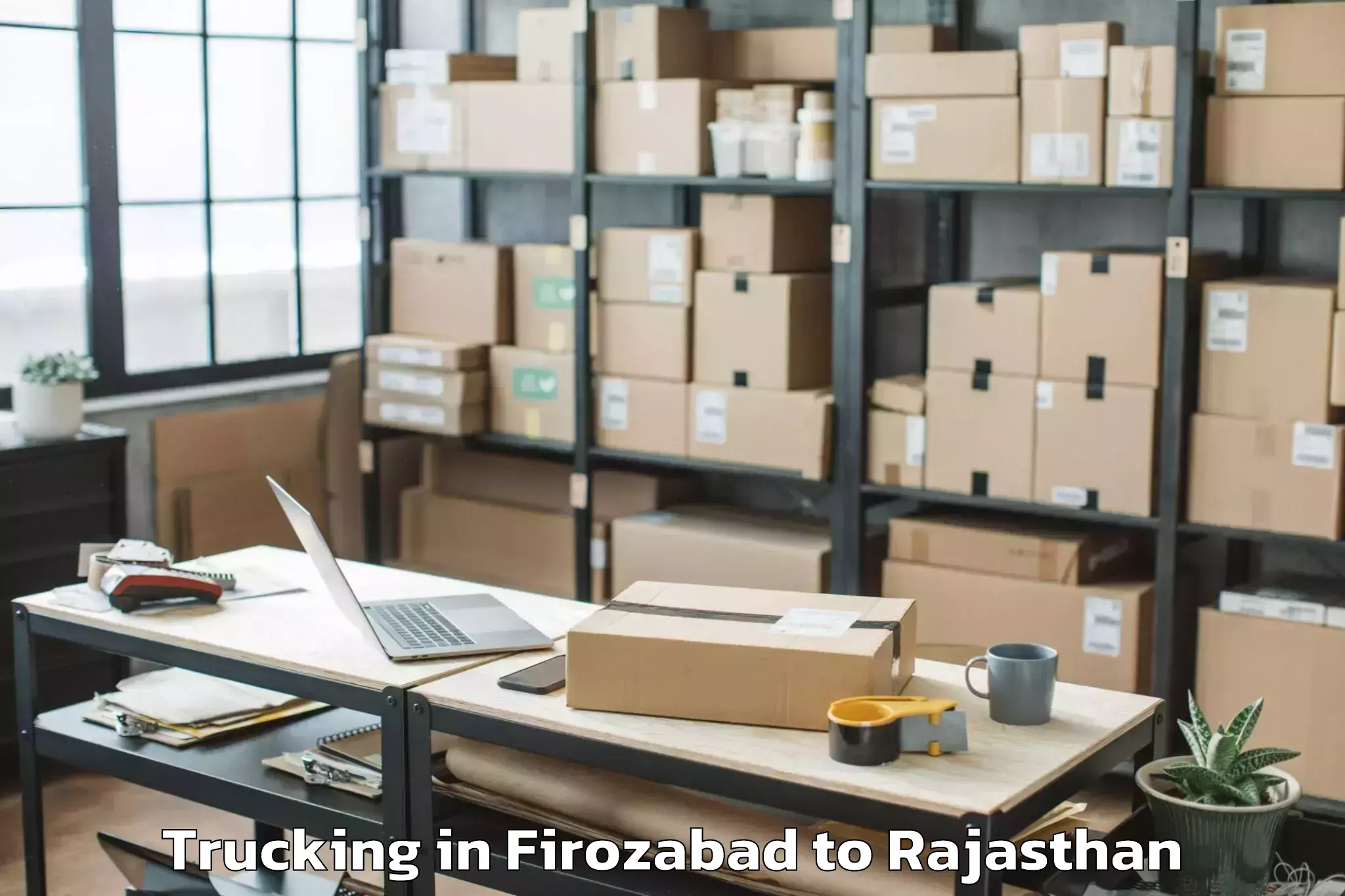 Top Firozabad to Jhunjhunun Trucking Available